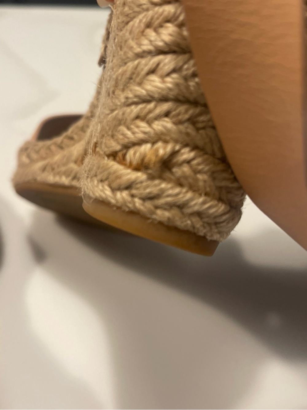 Tory Burch Tan Leather Espadrille Ankle-Strap Sandals - Picture 7 of 12